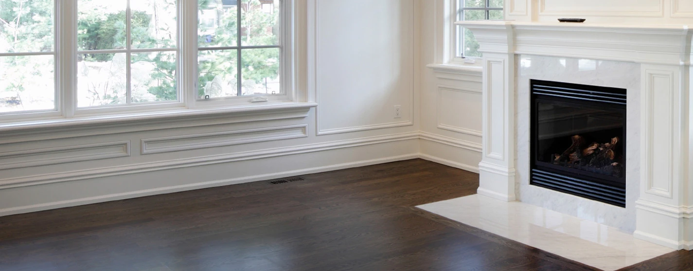 living room renovation with fireplace