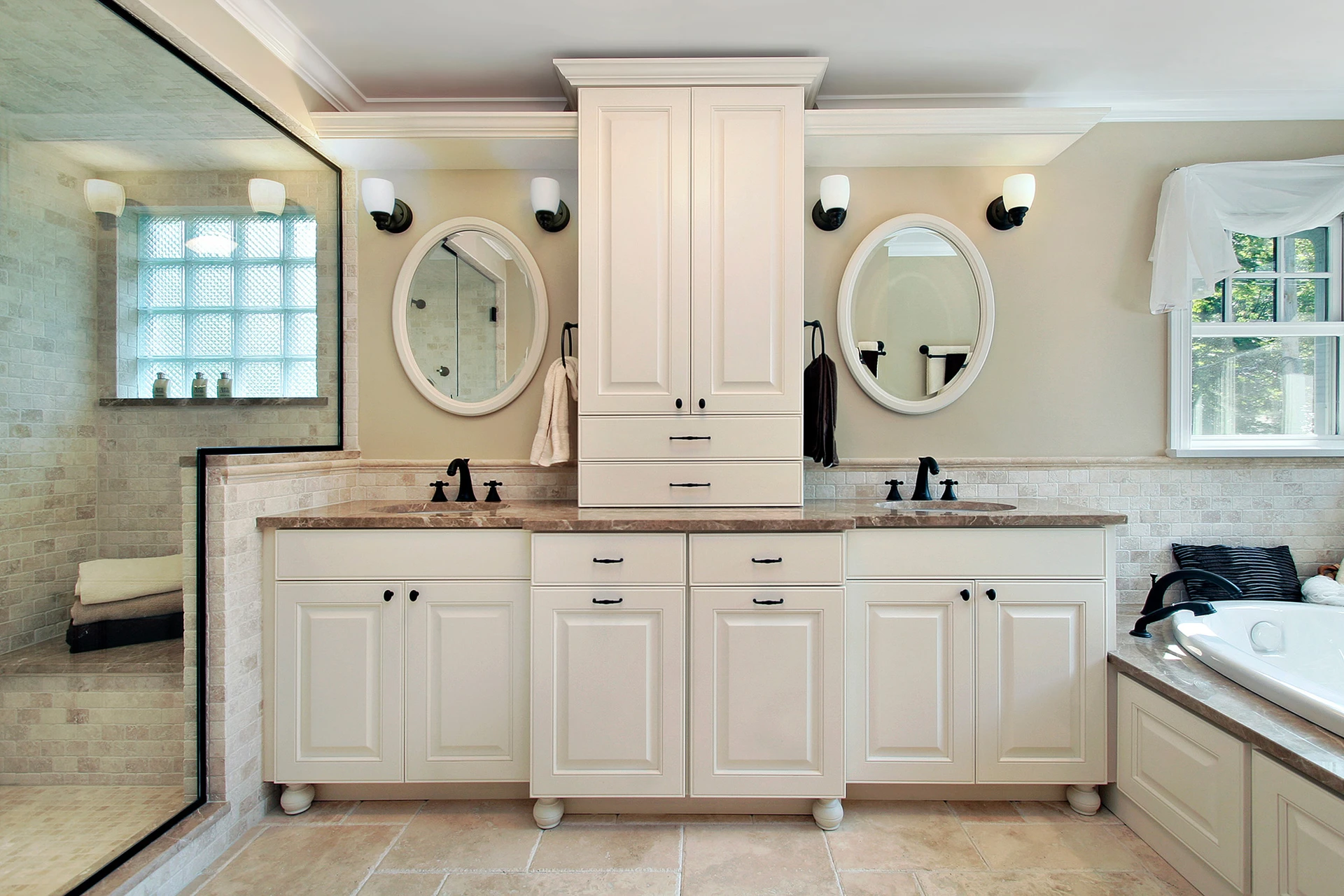 double faucet bathroom renovation
