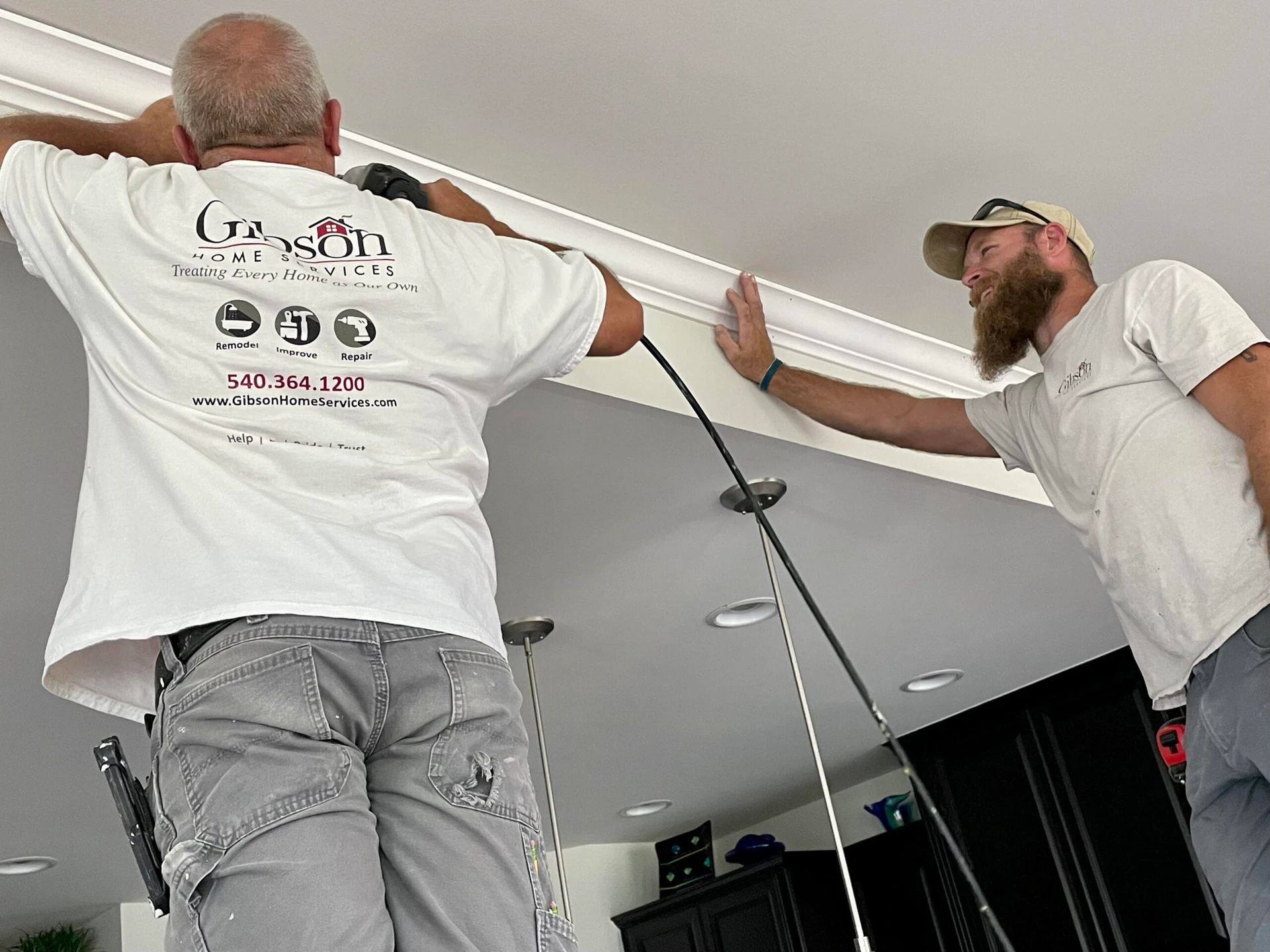 Technicians performing electrical work